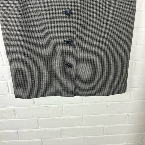 H&M Plaid Houndstooth Knit Button Front Pencil Skirt Size 10 - Picture 6 of 9